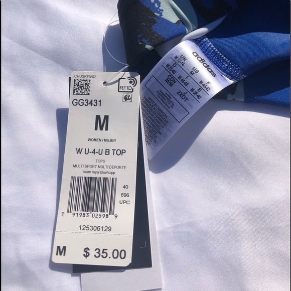 ♻️🆕 adidas x Zoe Saldana U for U B-Top Sports Bra - Picture 2 of 15